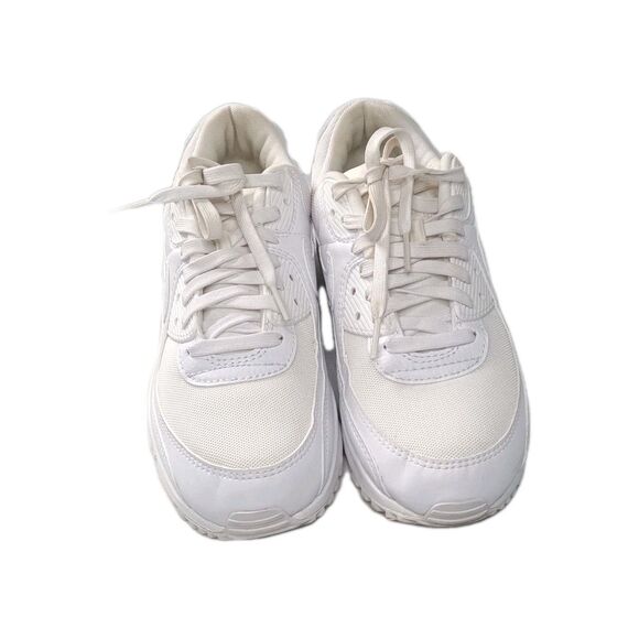 Nike Air Max 90 Shoes Women's Size 8.5 Triple White Sneakers - Picture 4 of 9